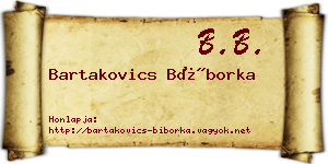 Bartakovics Bíborka névjegykártya